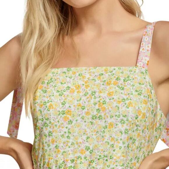 LOST & WANDER MAXI DRESS FLORAL RUFFLES TIERED SZ M BOHO COTTAGECORE - Picture 11 of 16